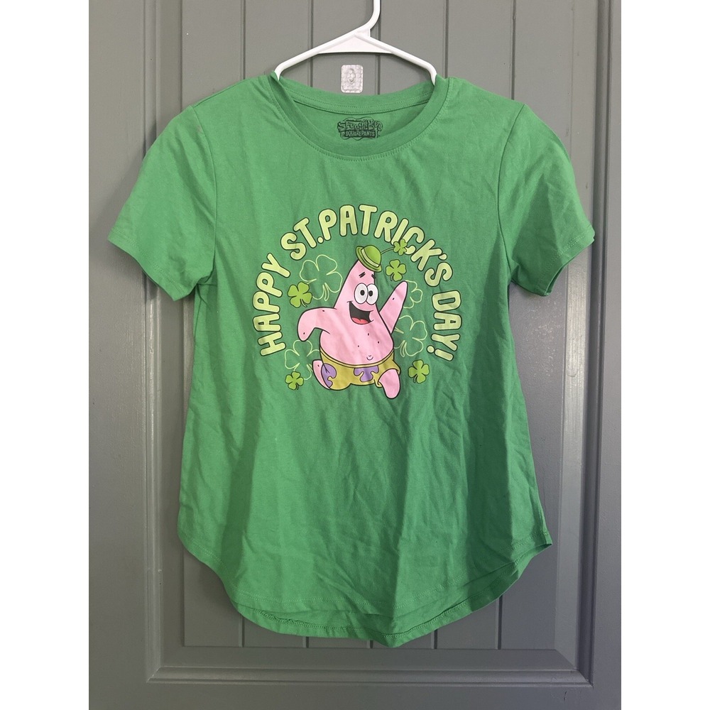 SpongeBob SquarePants St. Patrick's Day Graphic Tee Short Sleeves Size M